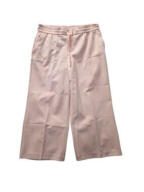Melanie Lyne Pull-On Wide Leg Culottes Pink Stretch Trousers Size 12